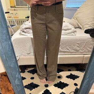 Brown Michael Kors Checkered Pants